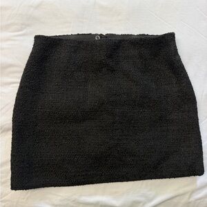 Classic HYM Black Bouclé Mini Skirt